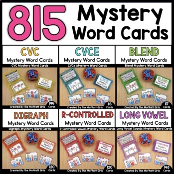 Preview of Mystery Secret Word Cards The Bundle