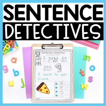 Preview of Mystery Sentence Phonics Activity for Kindergarten or First Grade