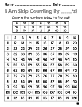 Mystery Skip Counting Packet #2 (numbers 1-120) by Christine Gile