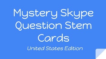 Preview of FREEBIE Mystery Skype Question Cards
