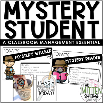 Preview of Mystery Student EDITABLE Classroom Management Essential