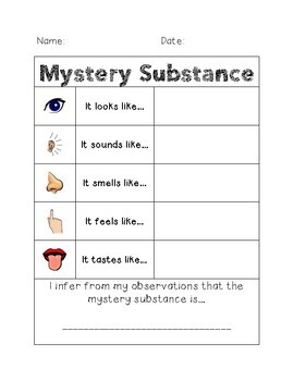 Preview of Jell-O Mystery Substance Science Inference