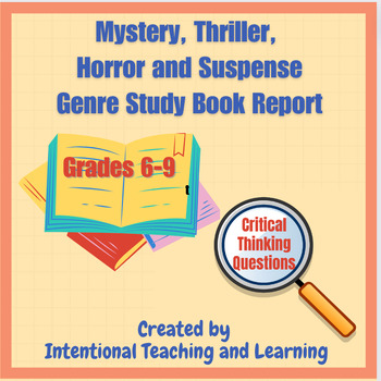Preview of Mystery, Thriller, Horror, Suspense Genre Study Book Report