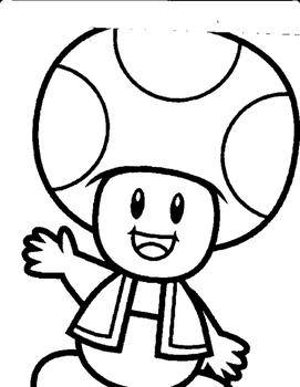 how to draw toad from mario
