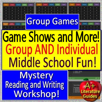 Preview of Mystery Unit for Middle School: Reading, Writing, & Games PowerPoint or Google