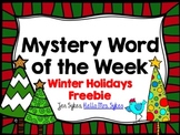 Mystery Word of the Week Winter Holiday Free to Boost Vocabulary