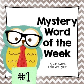 Preview of Mystery Word of the Week 1