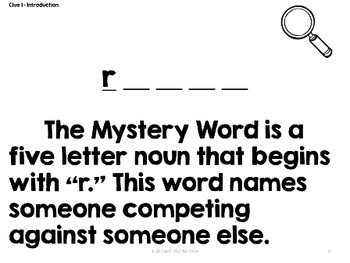 Mystery Word of the Week 3 by Hello Mrs Sykes Jen Sykes | TpT