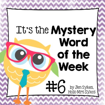 Preview of Mystery Word of the Week 6