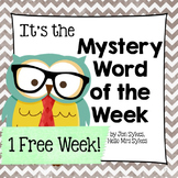 Mystery Word of the Week Freebie to Boost Vocabulary Word Work