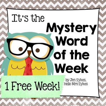 Preview of Mystery Word of the Week Freebie to Boost Vocabulary Word Work