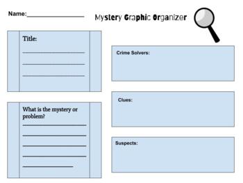 Preview of Mystery Writing Graphic Organizer