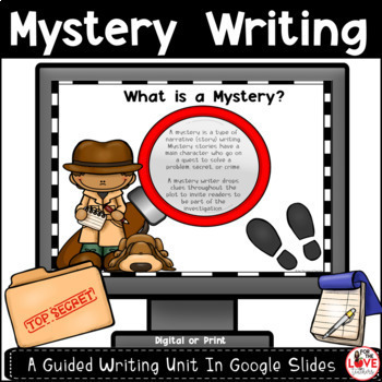 Preview of Mystery Writing: Guided Writing Unit 
