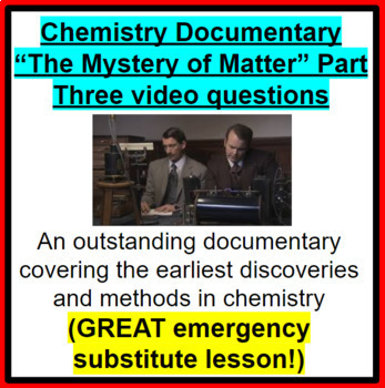 Preview of Mystery of Matter: Into the Atom Google form (GOOD SUB PLAN or DISTANCE ED)