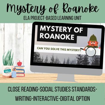 Preview of Mystery of Roanoke Digital ELA PBL Unit