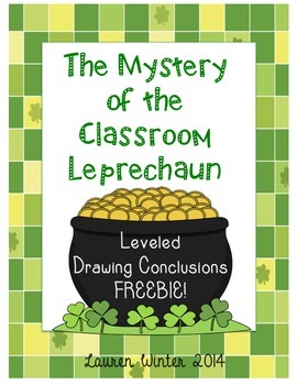 Preview of Mystery of the Classroom Leprechaun: Leveled Drawing Conclusions FREEBIE!