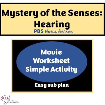 Preview of Mystery of the Senses-Hearing Activity and Movie