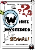 Mystery story game - White stories - Great for Halloween!