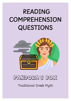 Preview of Myth: Pandora's Box Reading Comprehension questions