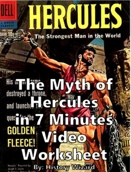 Preview of Myth of Hercules in 7 Minutes Video Worksheet