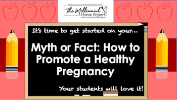 Preview of Myth or Fact Flashcards: How to Promote a Healthy Pregnancy (WKST, Answer Key)