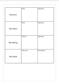 Preview of Myth planner template.