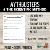 MythBusters & The Scientific Method Episode Worksheet | Pr