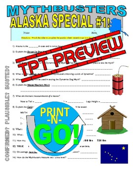 Mythbusters Alaska Special 1 Science Video Worksheet Tpt