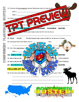 Mythbusters Alaska Special 1 Science Video Worksheet Tpt