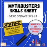 Mythbusters - Basic Science Skills Sheet (EDITABLE)