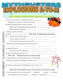Mythbusters : Explosions A-to-Z (science video worksheet /
