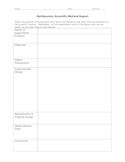 Mythbusters Scientific Method Application Activity