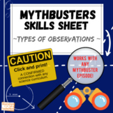 Mythbusters Skills Sheet - Types of Observations (EDITABLE)
