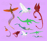 Mythical Creature Clip Art - Legendary Cryptid Digital PNG