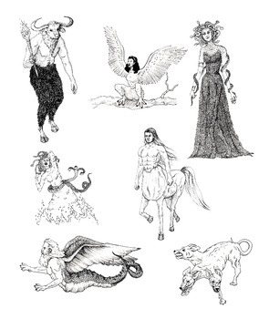 Preview of Mythological Creatures & Characters