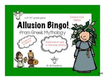 Preview of Mythology Allusion Bingo (3rd, 4th, 5th, or 6th grades)