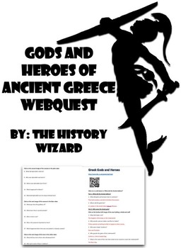 Preview of Mythology: Ancient Greek Gods and Heroes Webquest