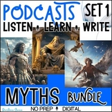 Mythology Podcast Bundle Set 1 Listening & Writing No Prep