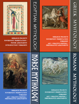 Preview of Mythology Project Unit Bundle, Distance Learning