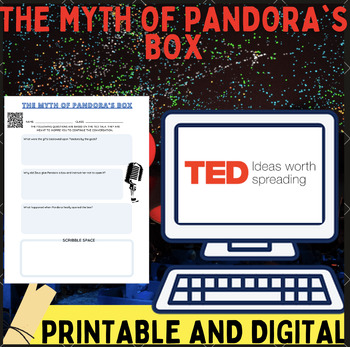 Preview of Mythology TED-Ed Talk, "The Myth of Pandora's Box" Worksheet