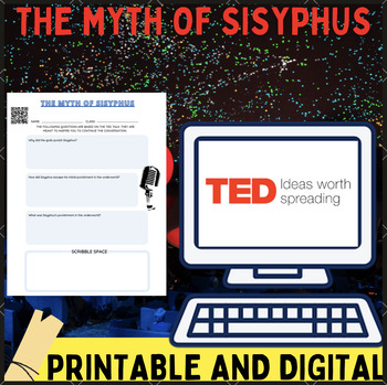 Preview of Mythology TED-Ed Talk, "The myth of Sisyphus" Worksheet