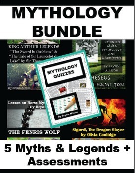 Preview of Mythology Unit Bundle: Myths, Legends, & Assessments