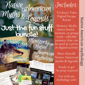 Preview of Mythology unit activities for teaching archetypes: Just the fun stuff bundle!