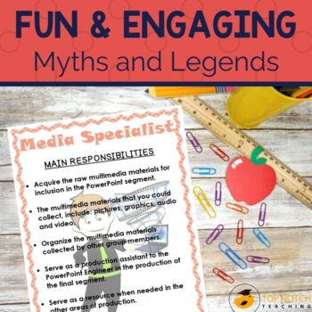 Preview of Myths and Legends Research Project | Unit Project for Myths