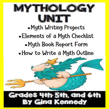 Preview of Myth Writing Projects, Mythology Writing Outline, Book Report and More