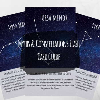 Preview of Myths and Constellations Flash Card Set