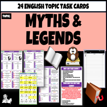 Preview of Myths and Legends English Literature Task Cards