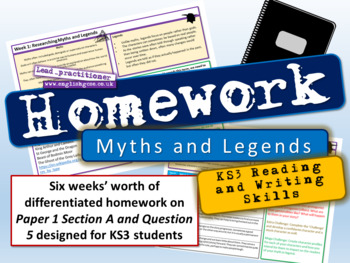 myths and legends homework