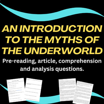 Preview of Myths of the Underworld Introductory Activity - Informational Text - NO PREP!