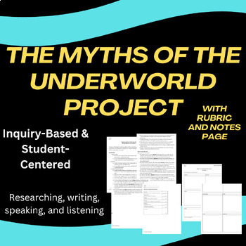 Preview of Myths of the Underworld Presentation - Project w/Rubric & Note-Taking Chart